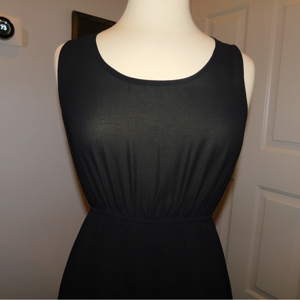 Sans Souci medium black chiffon high low dress